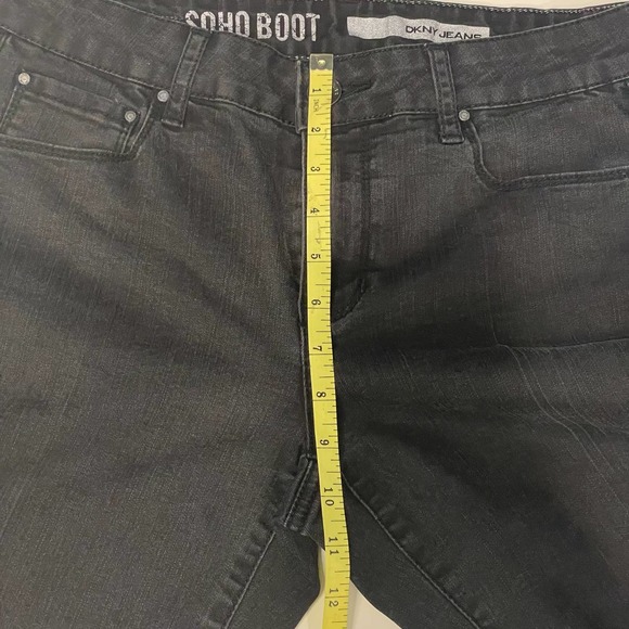 DKNY Womens Jeans Size 6 Soho Boot Black Bootcut - Picture 12 of 13